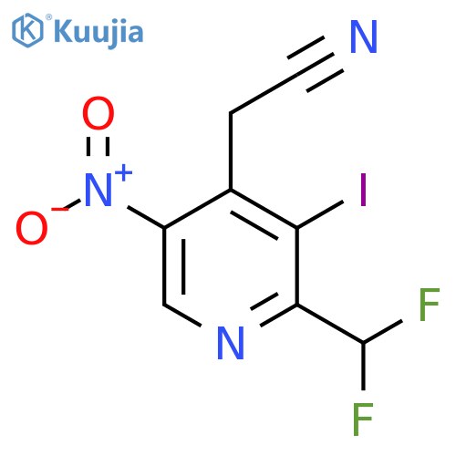 2-(Difluoromethyl)-3-iodo-5-nitropyridine-4-acetonitrile structure