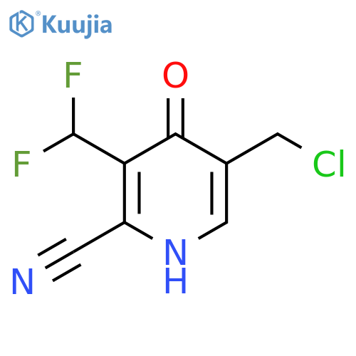 5-(Chloromethyl)-2-cyano-3-(difluoromethyl)-4-hydroxypyridine structure
