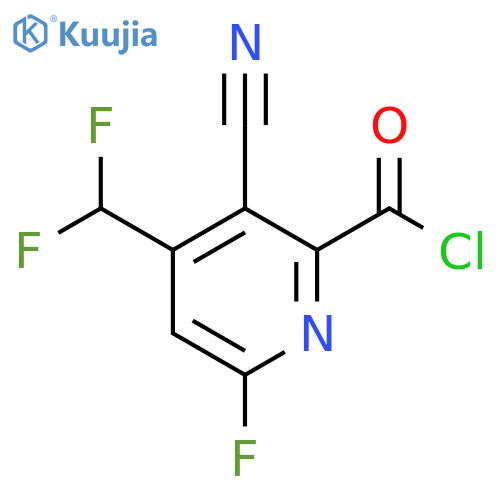 3-Cyano-4-(difluoromethyl)-6-fluoropyridine-2-carbonyl chloride structure