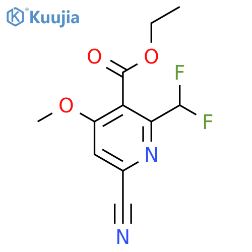 Ethyl 6-cyano-2-(difluoromethyl)-4-methoxypyridine-3-carboxylate structure