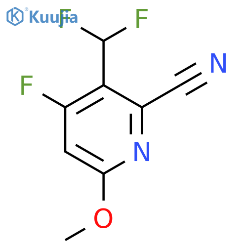 2-Cyano-3-(difluoromethyl)-4-fluoro-6-methoxypyridine structure
