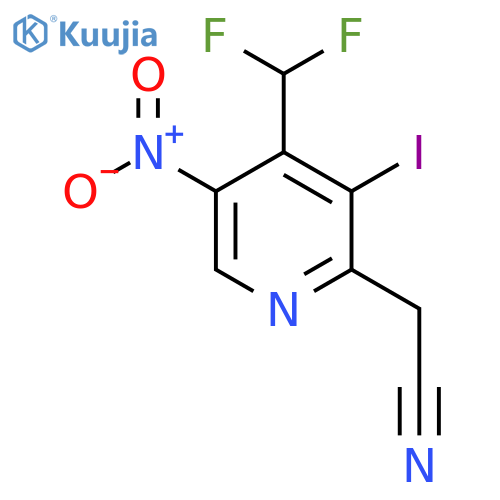 4-(Difluoromethyl)-3-iodo-5-nitropyridine-2-acetonitrile structure