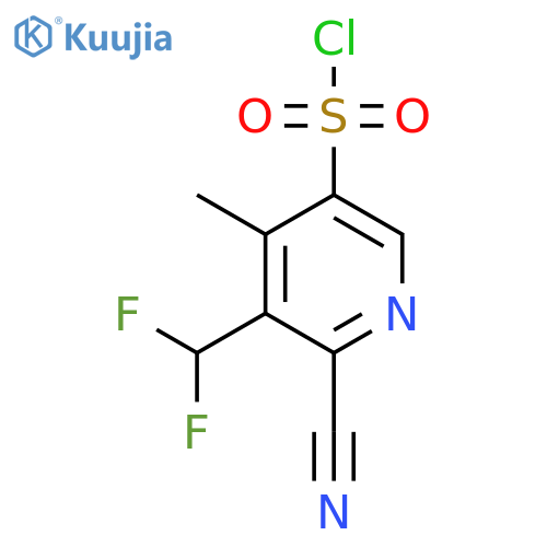 2-Cyano-3-(difluoromethyl)-4-methylpyridine-5-sulfonyl chloride structure