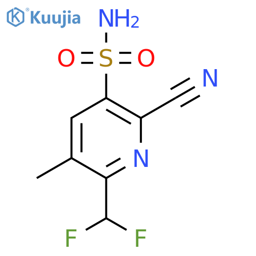 2-Cyano-6-(difluoromethyl)-5-methylpyridine-3-sulfonamide structure