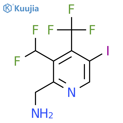 2-(Aminomethyl)-3-(difluoromethyl)-5-iodo-4-(trifluoromethyl)pyridine structure