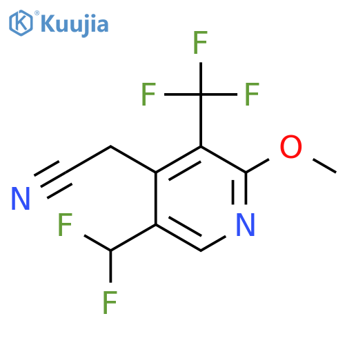 5-(Difluoromethyl)-2-methoxy-3-(trifluoromethyl)pyridine-4-acetonitrile structure