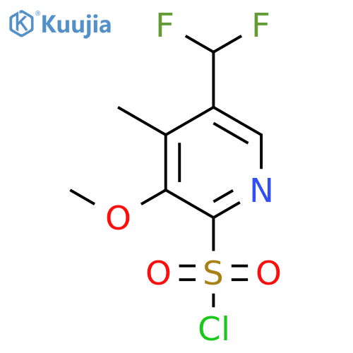 5-(Difluoromethyl)-3-methoxy-4-methylpyridine-2-sulfonyl chloride structure
