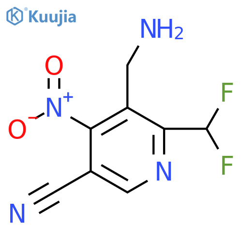 3-(Aminomethyl)-5-cyano-2-(difluoromethyl)-4-nitropyridine structure