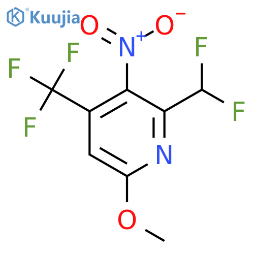 2-(Difluoromethyl)-6-methoxy-3-nitro-4-(trifluoromethyl)pyridine structure