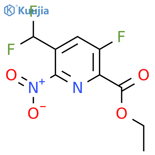 Ethyl 3-(difluoromethyl)-5-fluoro-2-nitropyridine-6-carboxylate structure