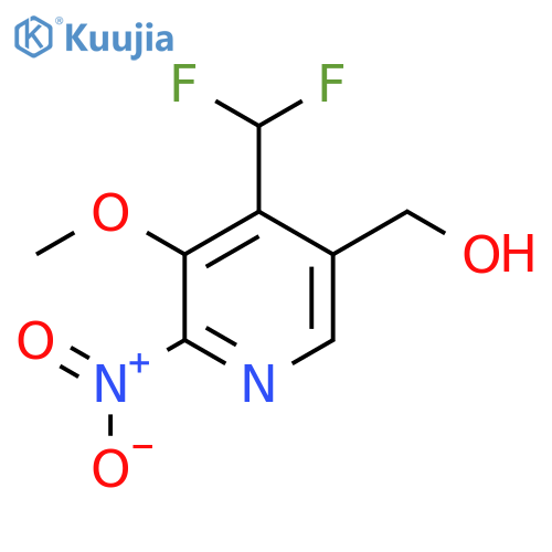 4-(Difluoromethyl)-3-methoxy-2-nitropyridine-5-methanol structure
