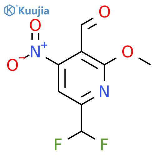 6-(Difluoromethyl)-2-methoxy-4-nitropyridine-3-carboxaldehyde structure