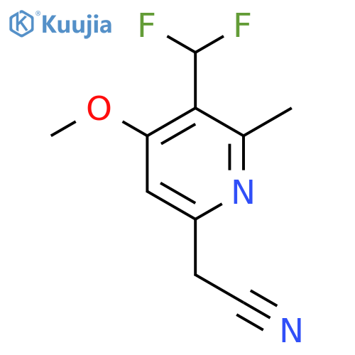3-(Difluoromethyl)-4-methoxy-2-methylpyridine-6-acetonitrile structure