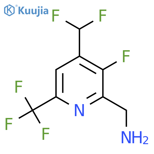 2-(Aminomethyl)-4-(difluoromethyl)-3-fluoro-6-(trifluoromethyl)pyridine structure