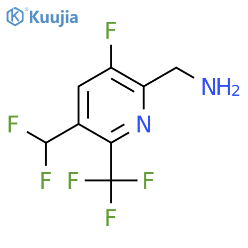 2-(Aminomethyl)-5-(difluoromethyl)-3-fluoro-6-(trifluoromethyl)pyridine structure