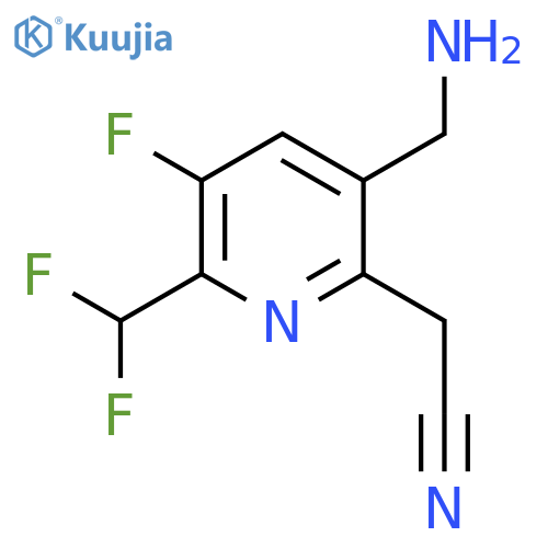5-(Aminomethyl)-2-(difluoromethyl)-3-fluoropyridine-6-acetonitrile structure