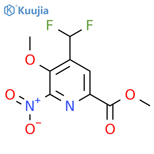 Methyl 4-(difluoromethyl)-3-methoxy-2-nitropyridine-6-carboxylate structure