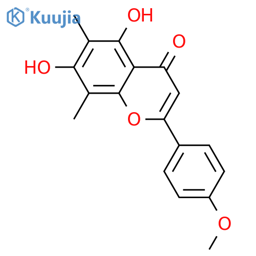 4H-1-Benzopyran-4-one,5,7-dihydroxy-2-(4-methoxyphenyl)-6,8-dimethyl- structure
