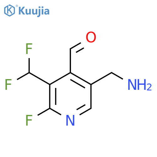 5-(Aminomethyl)-3-(difluoromethyl)-2-fluoropyridine-4-carboxaldehyde structure