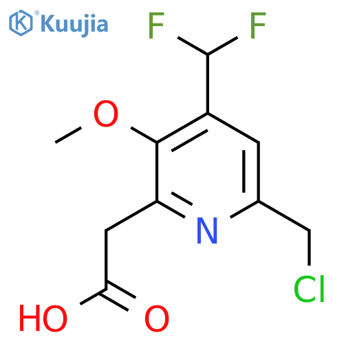 6-(Chloromethyl)-4-(difluoromethyl)-3-methoxypyridine-2-acetic acid structure