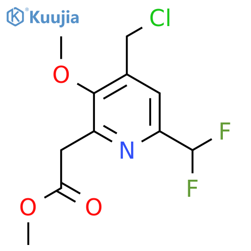 Methyl 4-(chloromethyl)-6-(difluoromethyl)-3-methoxypyridine-2-acetate structure