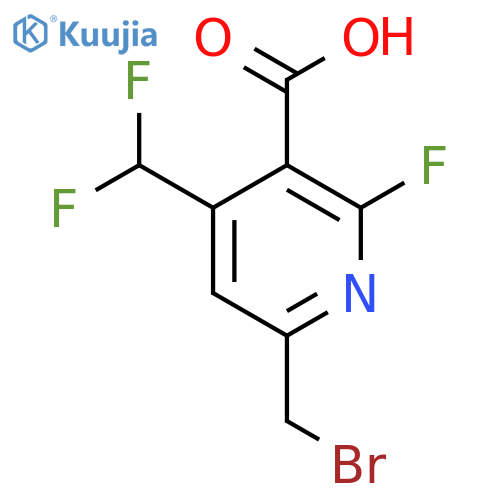 6-(Bromomethyl)-4-(difluoromethyl)-2-fluoropyridine-3-carboxylic acid structure