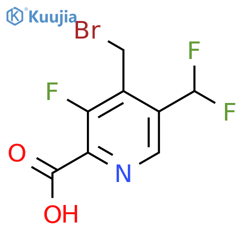 4-(Bromomethyl)-5-(difluoromethyl)-3-fluoropyridine-2-carboxylic acid structure
