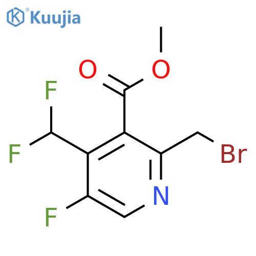 Methyl 2-(bromomethyl)-4-(difluoromethyl)-5-fluoropyridine-3-carboxylate structure