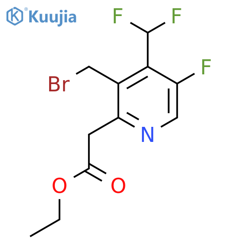 Ethyl 3-(bromomethyl)-4-(difluoromethyl)-5-fluoropyridine-2-acetate structure