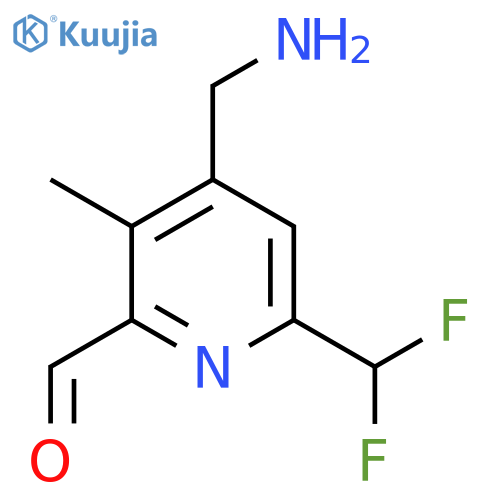 4-(Aminomethyl)-6-(difluoromethyl)-3-methylpyridine-2-carboxaldehyde structure