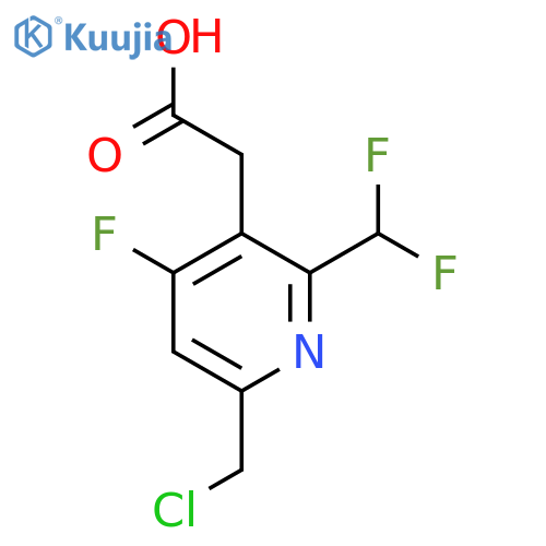 6-(Chloromethyl)-2-(difluoromethyl)-4-fluoropyridine-3-acetic acid structure