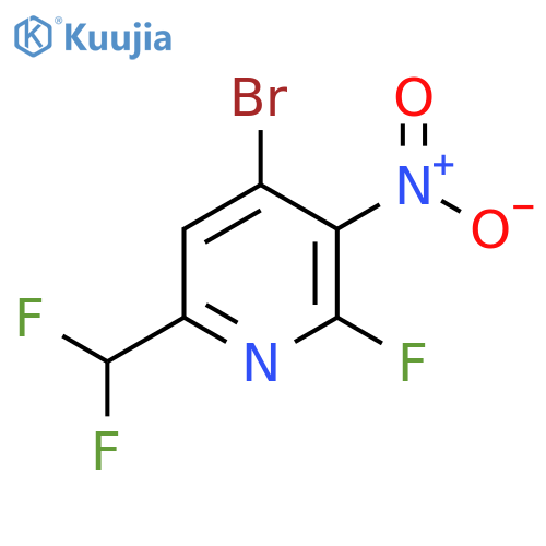 4-Bromo-6-(difluoromethyl)-2-fluoro-3-nitropyridine structure