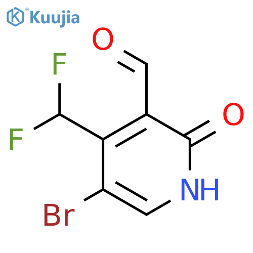 5-Bromo-4-(difluoromethyl)-2-hydroxypyridine-3-carboxaldehyde structure