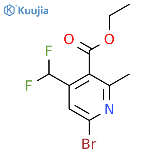 Ethyl 6-bromo-4-(difluoromethyl)-2-methylpyridine-3-carboxylate structure