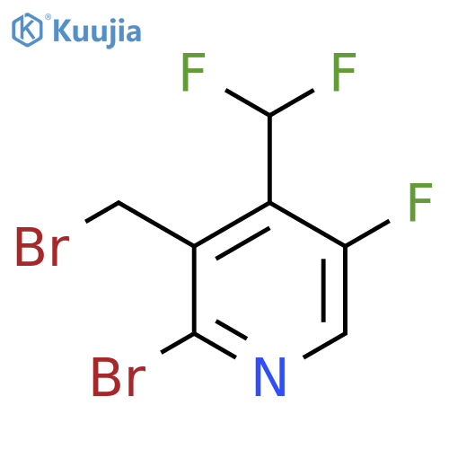 2-Bromo-3-(bromomethyl)-4-(difluoromethyl)-5-fluoropyridine structure