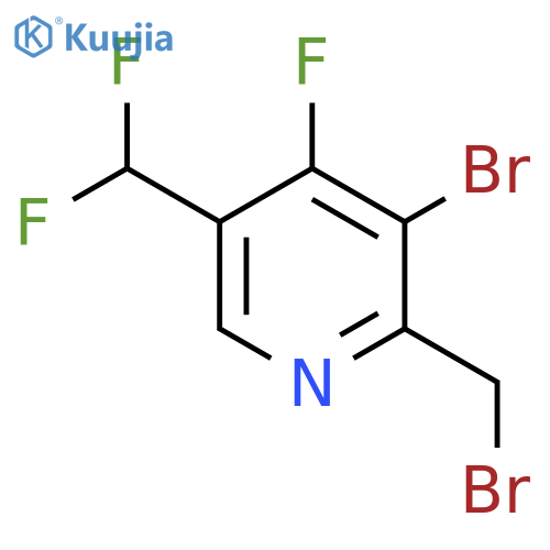 3-Bromo-2-(bromomethyl)-5-(difluoromethyl)-4-fluoropyridine structure