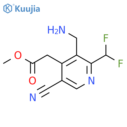 Methyl 3-(aminomethyl)-5-cyano-2-(difluoromethyl)pyridine-4-acetate structure