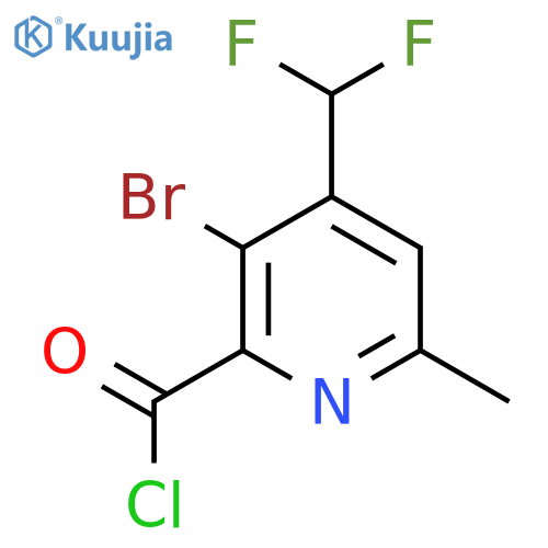3-Bromo-4-(difluoromethyl)-6-methylpyridine-2-carbonyl chloride structure