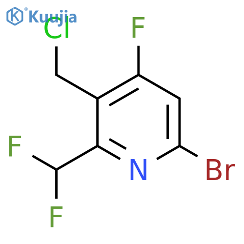 6-Bromo-3-(chloromethyl)-2-(difluoromethyl)-4-fluoropyridine structure