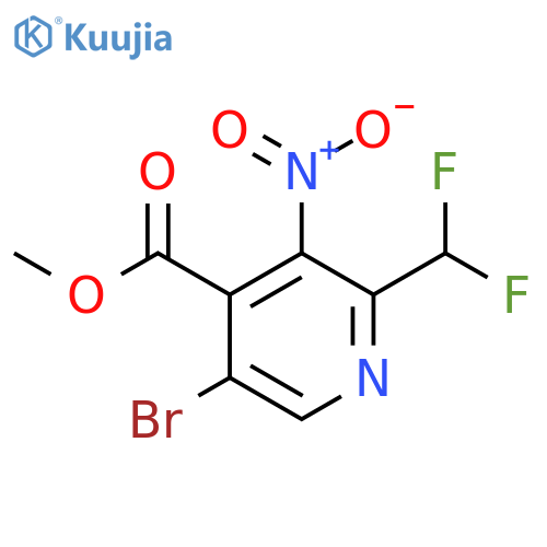 Methyl 5-bromo-2-(difluoromethyl)-3-nitropyridine-4-carboxylate structure