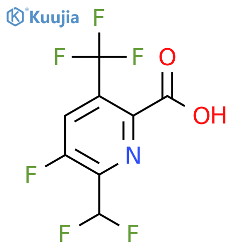 2-(Difluoromethyl)-3-fluoro-5-(trifluoromethyl)pyridine-6-carboxylic acid structure