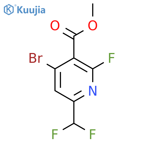 Methyl 4-bromo-6-(difluoromethyl)-2-fluoropyridine-3-carboxylate structure