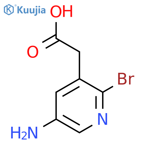 5-Amino-2-bromopyridine-3-acetic acid structure