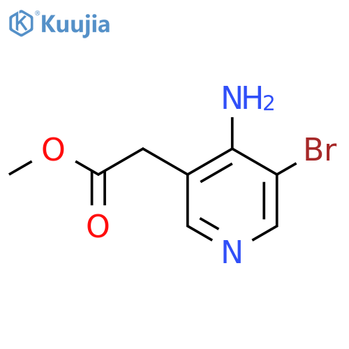 Methyl 4-amino-3-bromopyridine-5-acetate structure