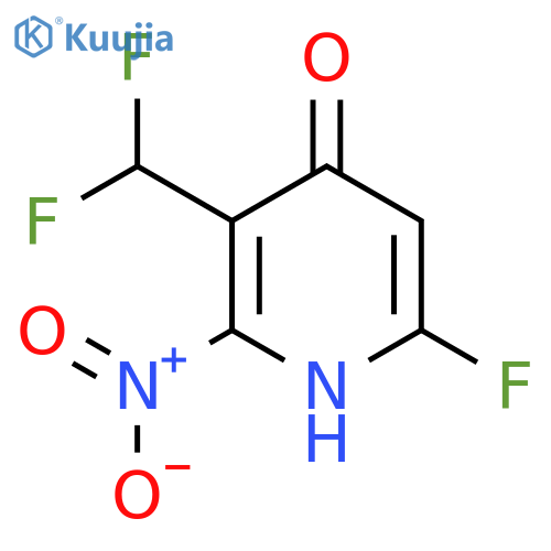3-(Difluoromethyl)-6-fluoro-4-hydroxy-2-nitropyridine structure