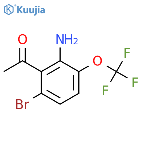 2'-Amino-6'-bromo-3'-(trifluoromethoxy)acetophenone structure