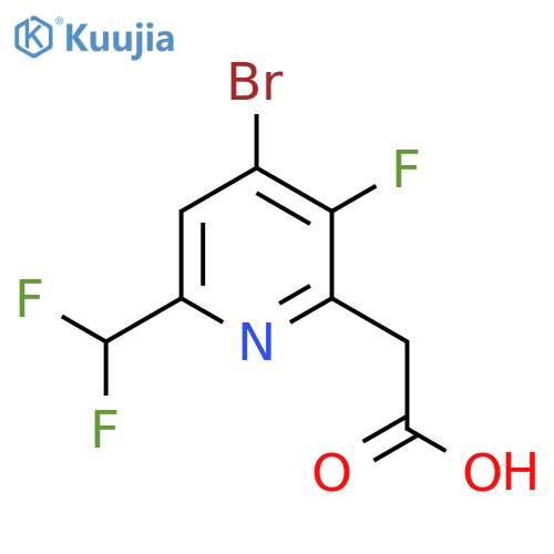 4-Bromo-6-(difluoromethyl)-3-fluoropyridine-2-acetic acid structure