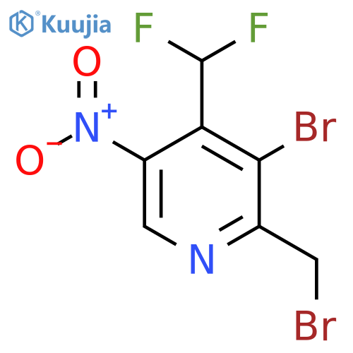 3-Bromo-2-(bromomethyl)-4-(difluoromethyl)-5-nitropyridine structure
