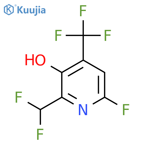 2-(Difluoromethyl)-6-fluoro-3-hydroxy-4-(trifluoromethyl)pyridine structure