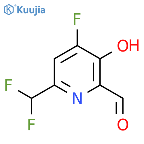 6-(Difluoromethyl)-4-fluoro-3-hydroxypyridine-2-carboxaldehyde structure